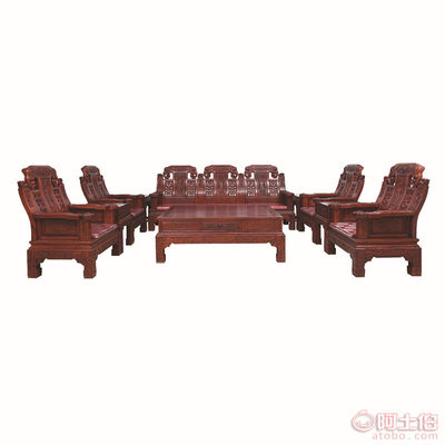 【博君實木沙發紅木成套家具廠家定做中式古典客廳茶幾來圖來樣定制福祿壽沙發福祿壽沙發十件套】 - 產品庫 - 東陽市南市博君紅木家具店