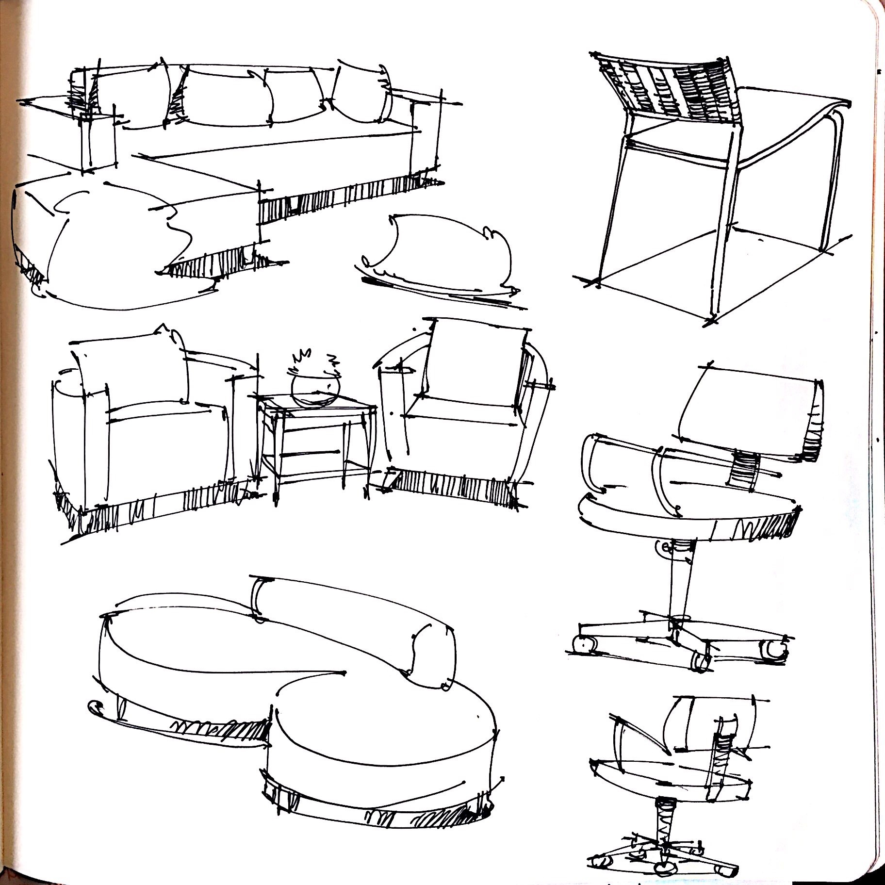 室內單體線稿|空間|室內設計|豆貍君 
