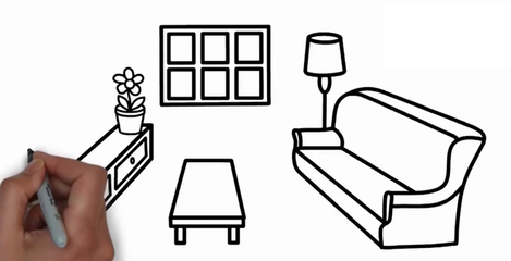 客廳簡筆畫怎么畫?