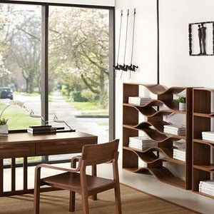 簡單紫色實木家具效果圖