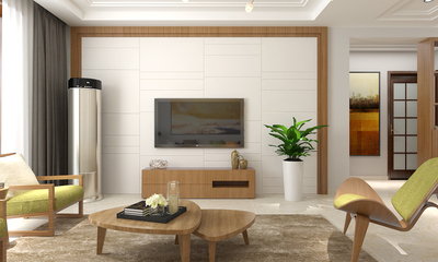 客廳代表著業主的品味,以年輕簡約的現代風格裝修,搭配原木色的家具_ .