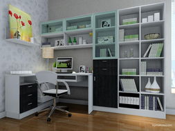 12 16平方簡約風格書房家具裝修效果圖套餐c4671