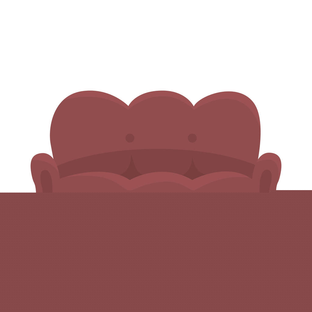 復(fù)古空間的松弛時光 棕色老式家具上的卡通矢量藝術(shù)