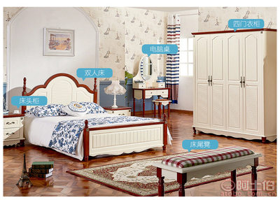 格林曉鎮(zhèn)2807地中海風(fēng)格板木結(jié)合套房，1.5米床兒童與成人適用，廠家直銷